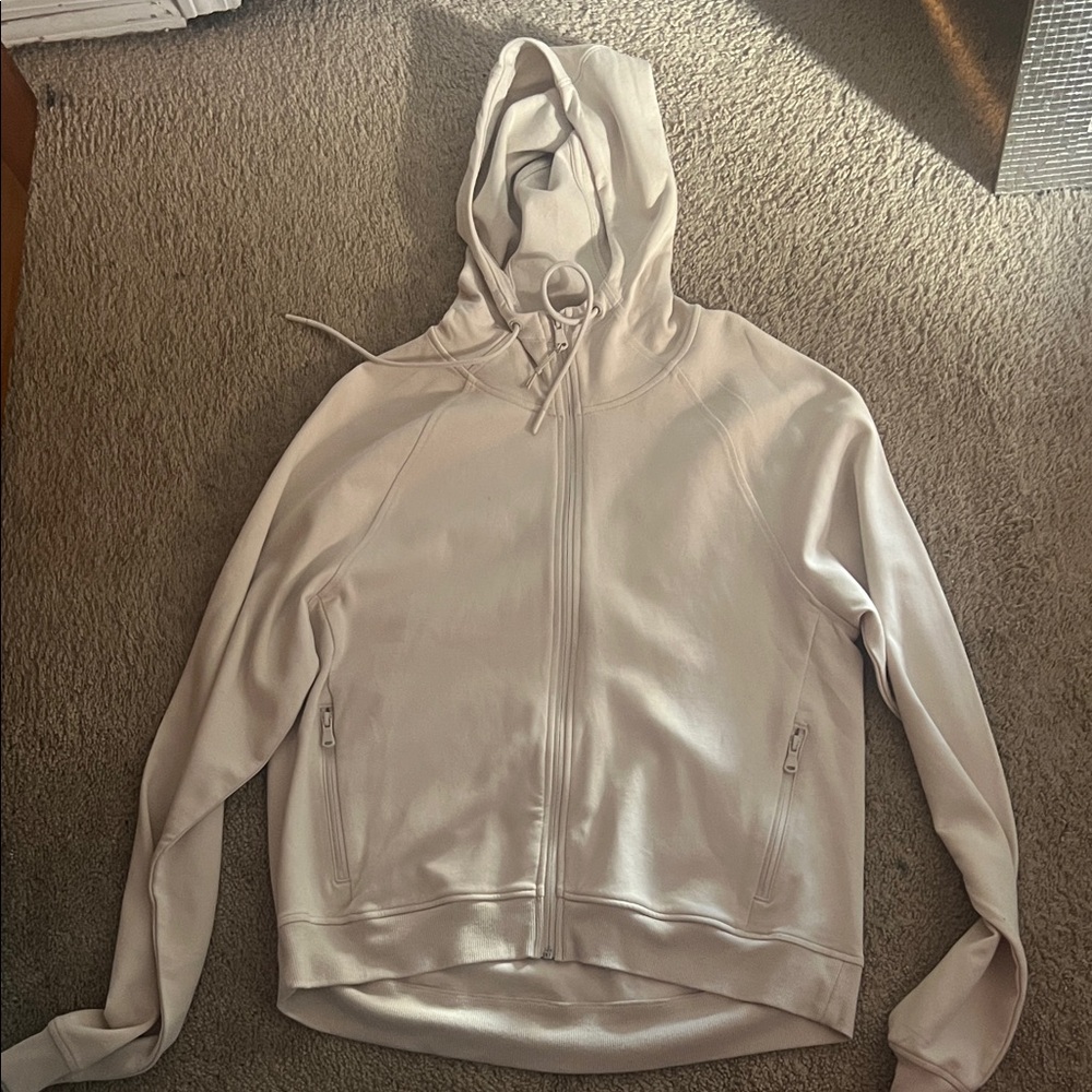 Old Navy Women's Off-White Hooded Jacket